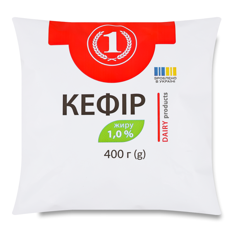 Кефір 1%  400г п/е ТМ “1”