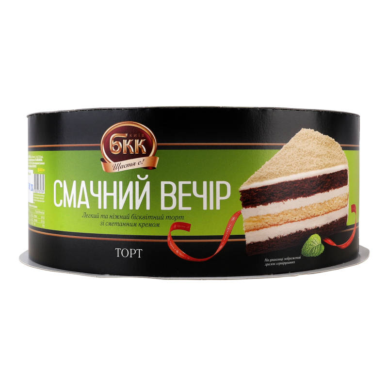 Торт бісквітний Смачний вечір Київ БКК к/у