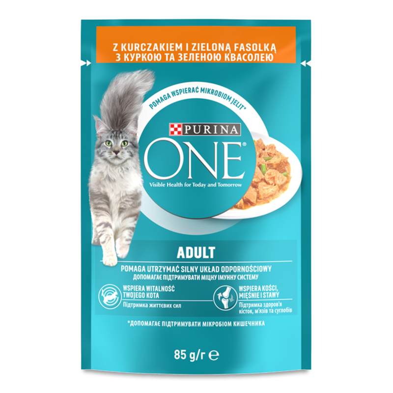 Корм д/котів Едалт з куркою та зеленою квасолею 85г пауч Пуріна Ван