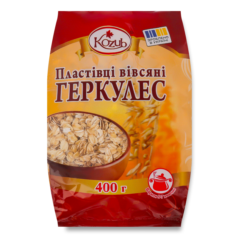 Пластівці швидкого приготування Геркулес 400г Козуб продукт