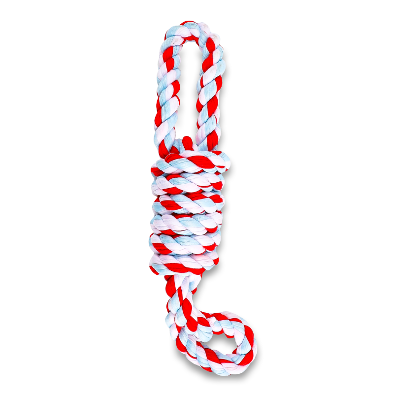 Іграшка д/собак Ігровий канат поліестр дві петлі 38см Тріксі