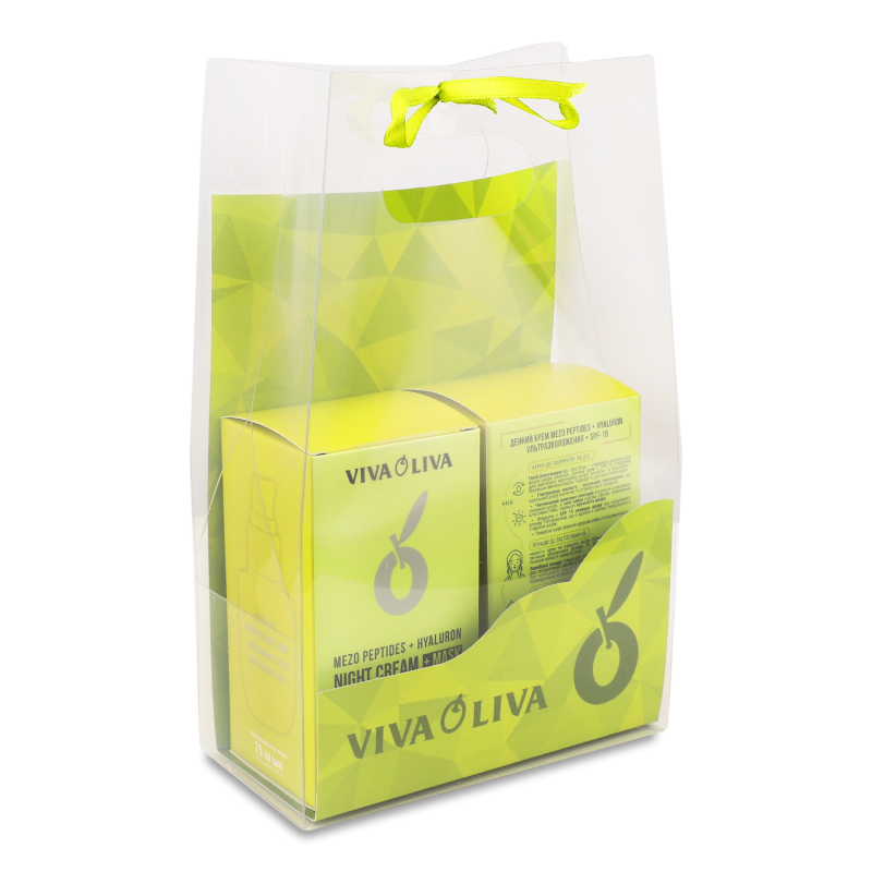 Набір подарунковий Viva Oliva Expert Care Крем д/обличчя Mezo Peptides+Hyaluron Ультразволоження денний 75мл+Крем д/обличчя Mezo Pep