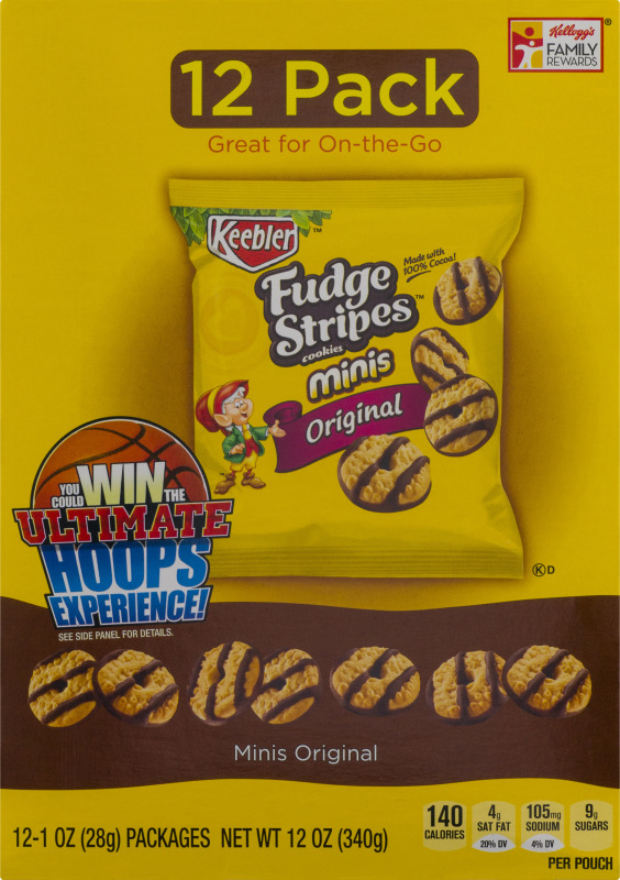 Keebler Fudge Stripes Cookies Minis Original 12 PK Keebler