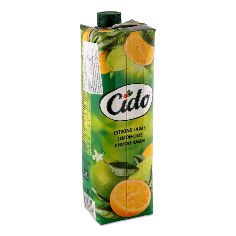 Напій соковмісний з смаком лимону та лайму 1л призма Cido