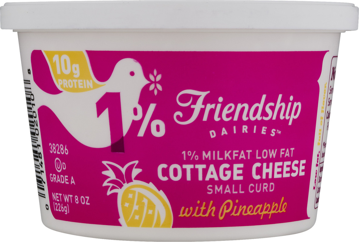 Friendship Dairies 1 Milkfat Cottage Cheese with Pineapple Friendship