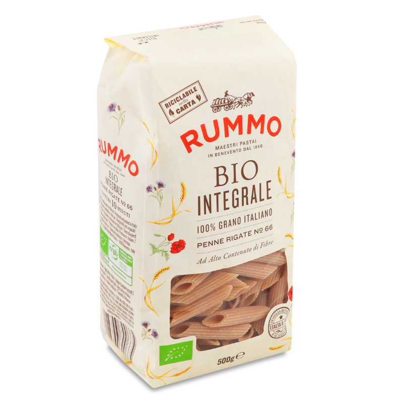 Паста Пенне Рігате Біо Інтегралє №66 500г Руммо