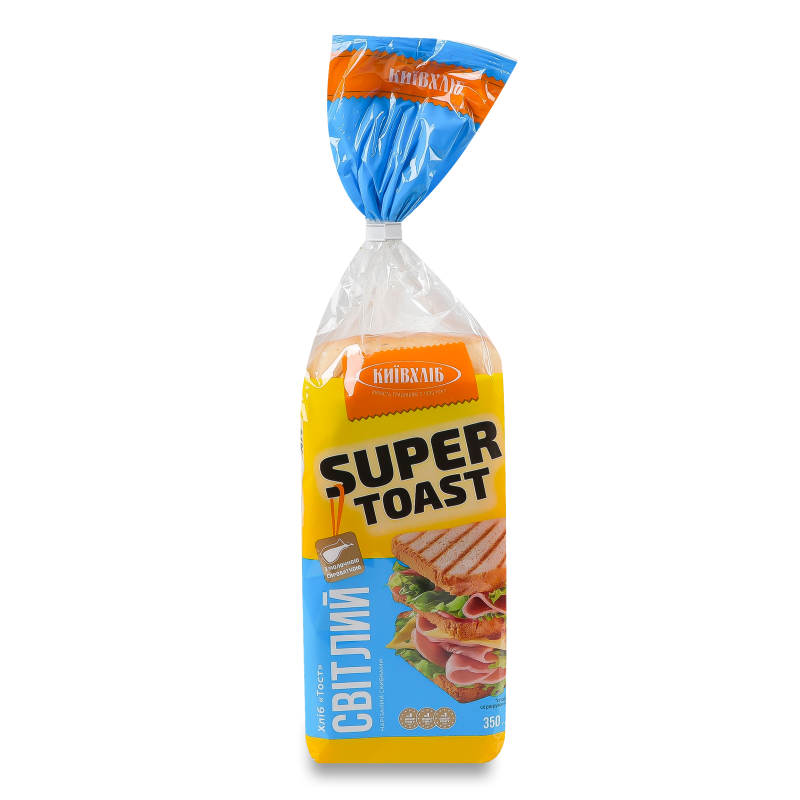 Хліб Тост світлий 350г плівка Київхліб