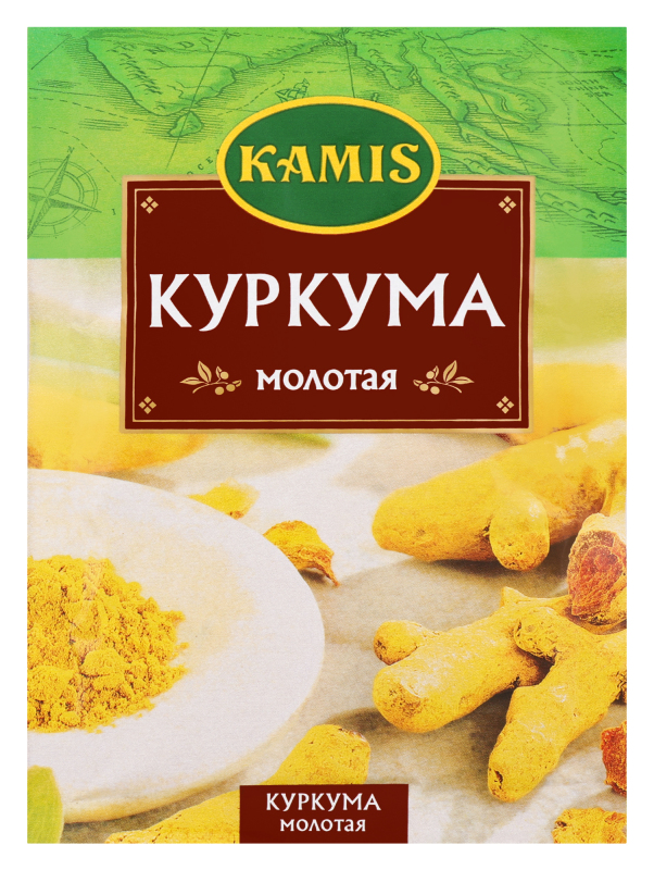 Приправа Kamis Куркума мелена 20г х35 Kamis 5900084237086: купить в ...