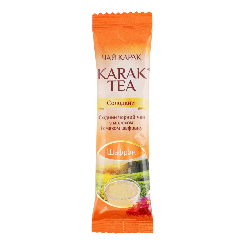 Чай чорний східний з молоком солодкий Шафран Karak Tea стік