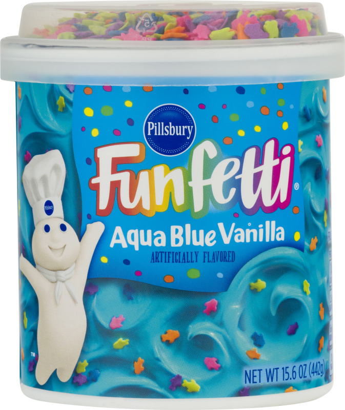 Pillsbury Funfetti Frosting Aqua Blue Vanilla Pillsbury(51500555071