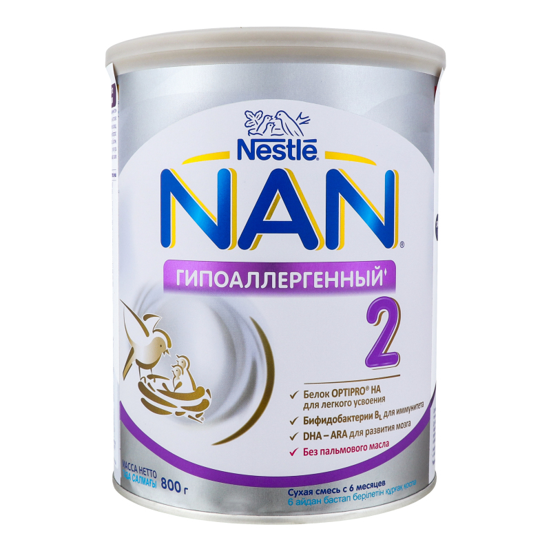 Смесь сухая для детей от 6мес Гипоаллергенный №2 NAN Nestle ж/б 800г ...