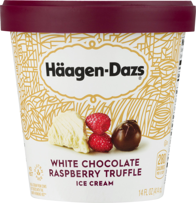 Haagan-Dazs White Chocolate Raspberry Truffle Ice Cream