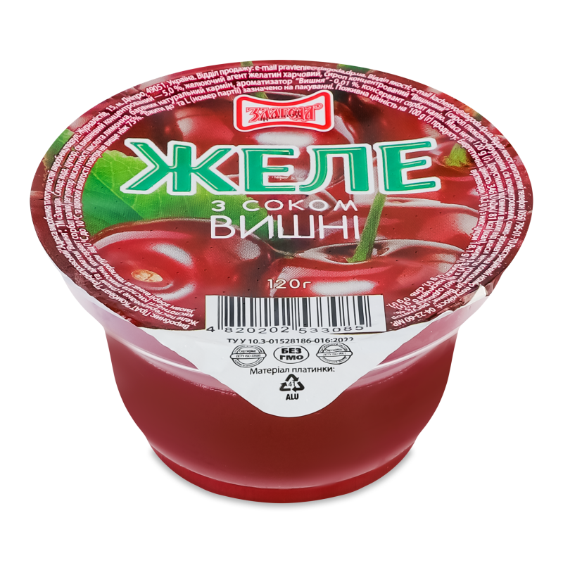 Желе з соком вишні 120г Злагода