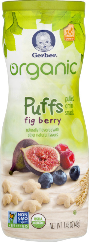 gerber organic puffs fig berry