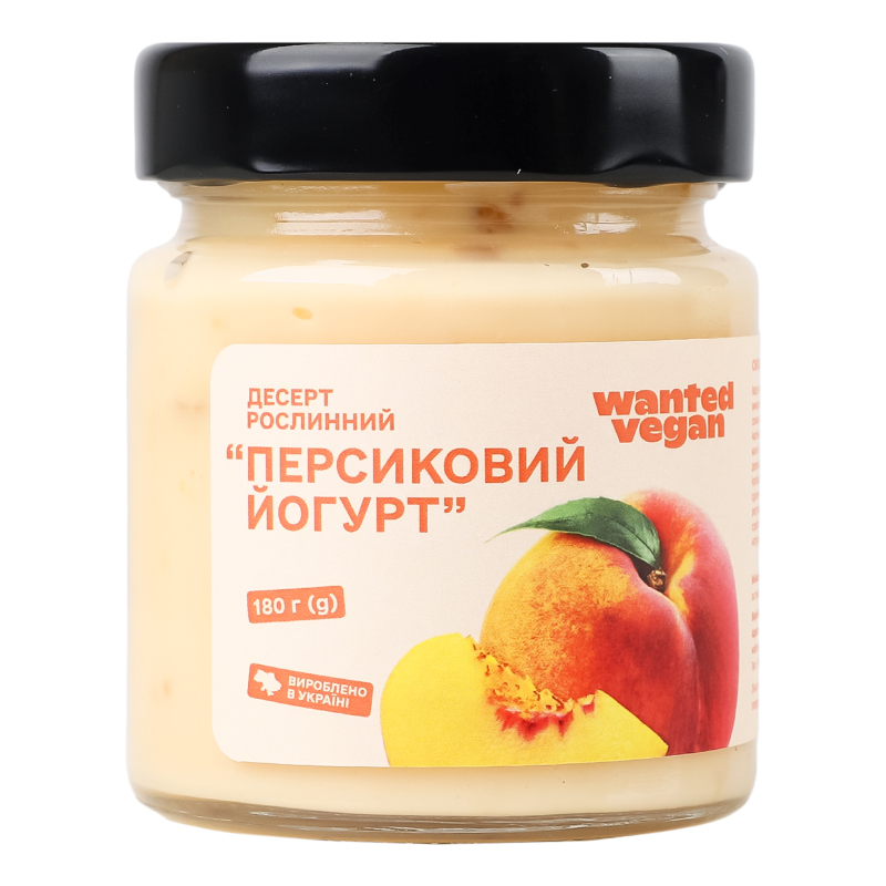 Десерт растительный Персиковый йогурт Wanted Vegan с/б 180г Wanted ...