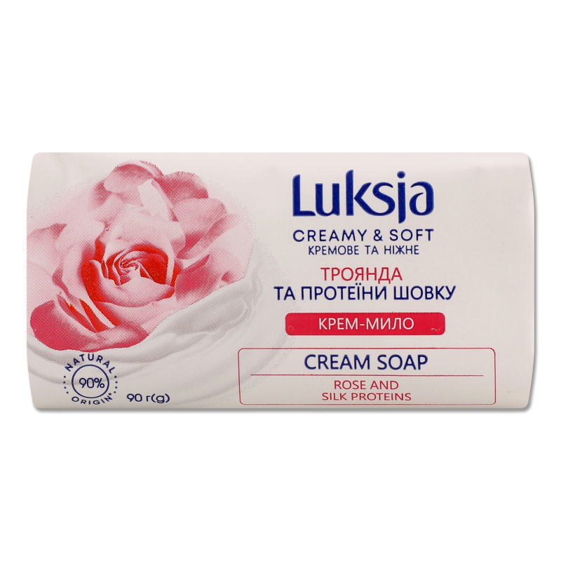 Крем-мило Троянда та протеїн шовку 90г Луксія