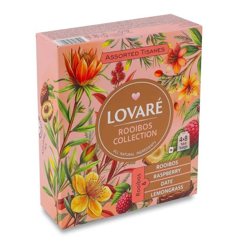 Набір чаїв Асорті Rooibos Collection 4види 32пакетів Lovare