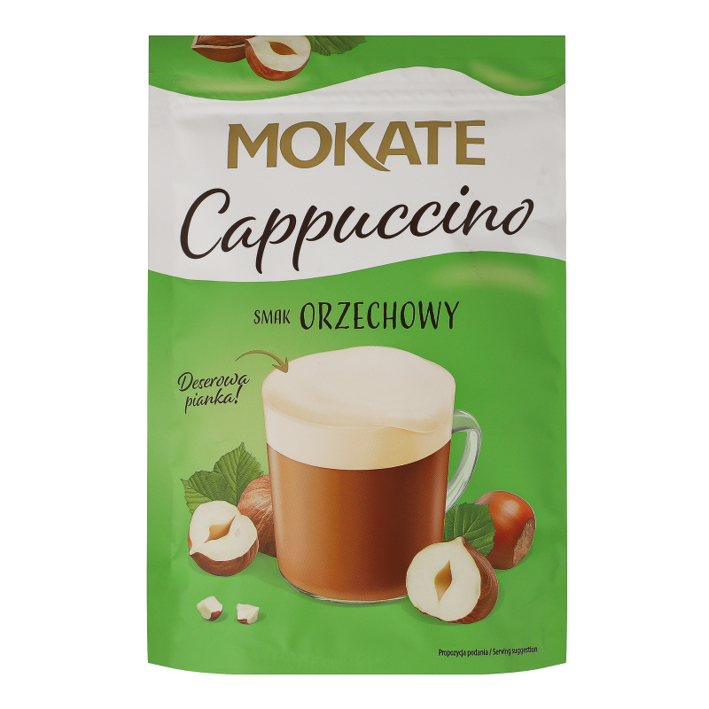 Напій кавовий з порошку з горіховим смаком Капучіно Mokate д/п