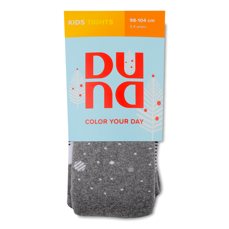 Колготки дитячі сірі махра з малюнком р.98-104 Duna