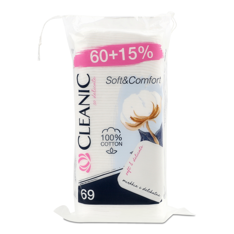 Диски ватні Софт енд Комфорт 69шт Клінік