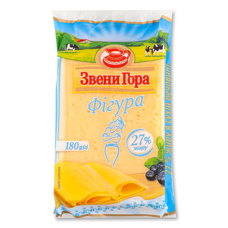 Сир твердий Фігура 27% 180г флоупак Звени Гора