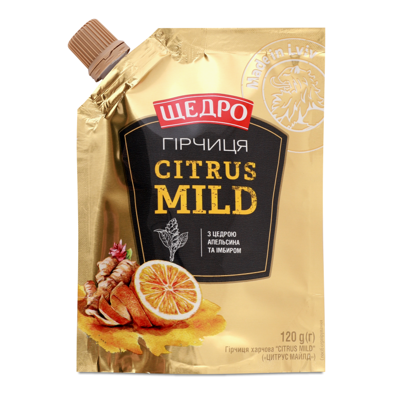 Гірчиця Citrus mild 120г д/п Щедро