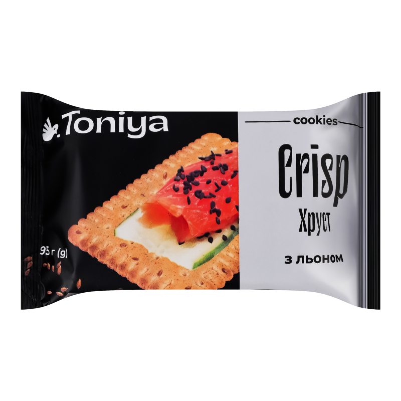 5/21味の素 Печиво затяжне з льоном Хруст Crisp Toniya м/у 95г Toniya