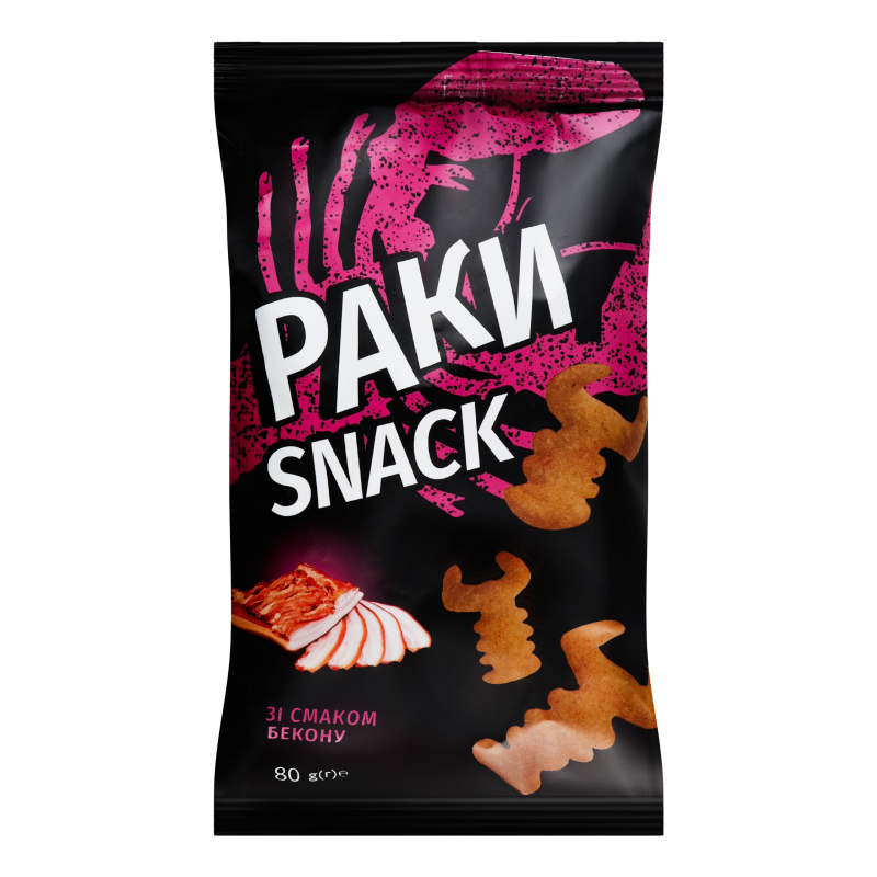 Снеки со вкусом бекона Раки ТОВ Санні Фуд м/у 80г No Brand ...