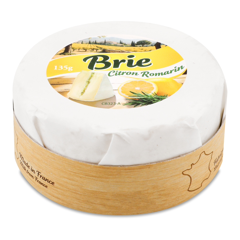 Сир м’який Brie Rosemary лимонний 30% 135г Milleret