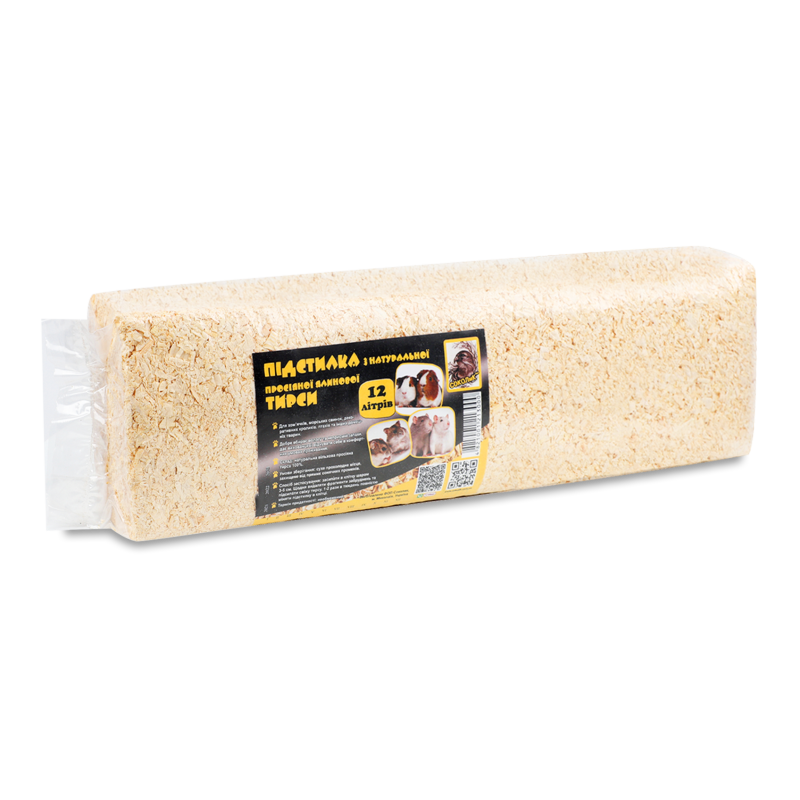 Підстилка д/гризунів з просіяної ялинової тирси 12л СОКОЛиК