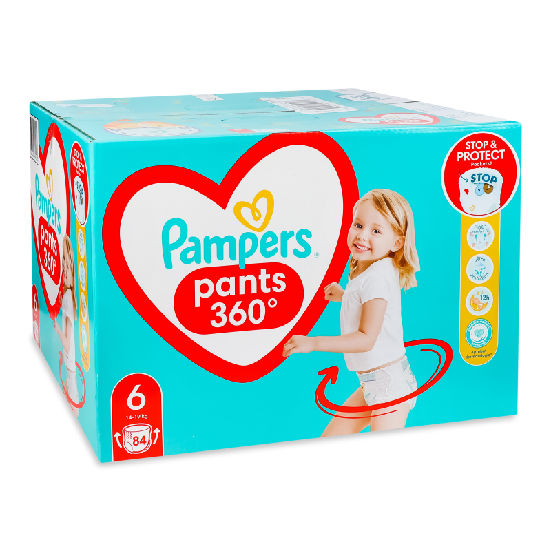 Підгузники-трусики Пантс Гігант 15+кг 84шт Памперс
