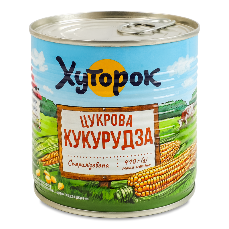 Кукурудза цукрова 410г ж/б Хуторок