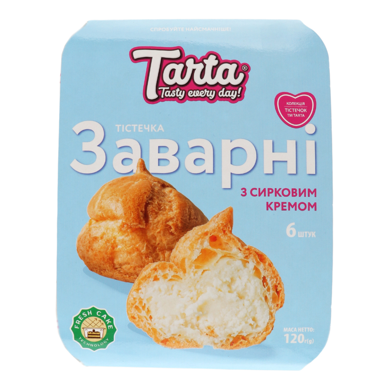 Тістечка Заварні з сирковим кремом Tarta к/у