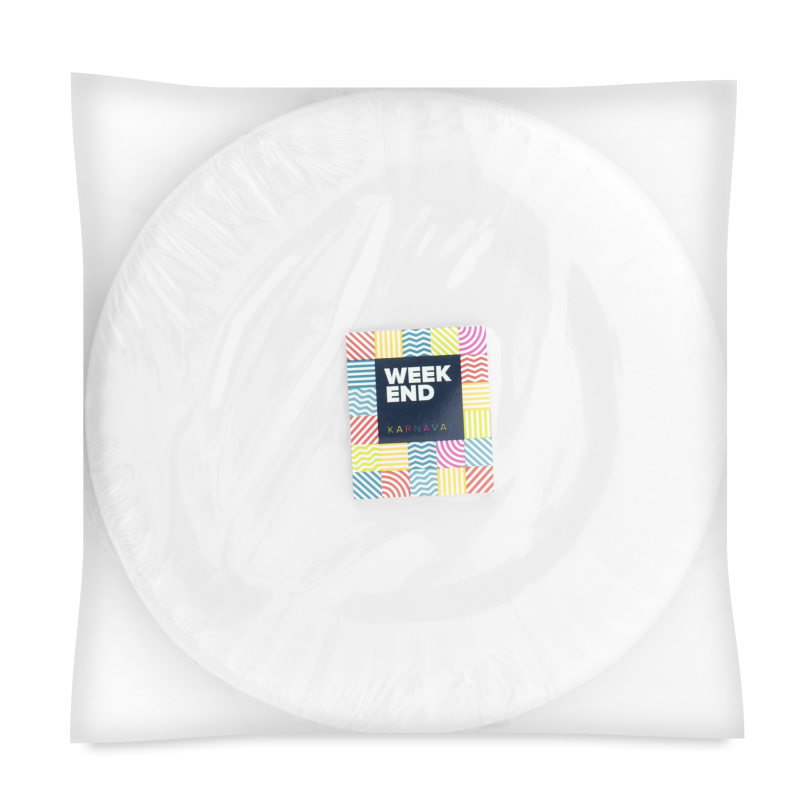 Тарілка паперова кругла 23см 25шт Вікенд