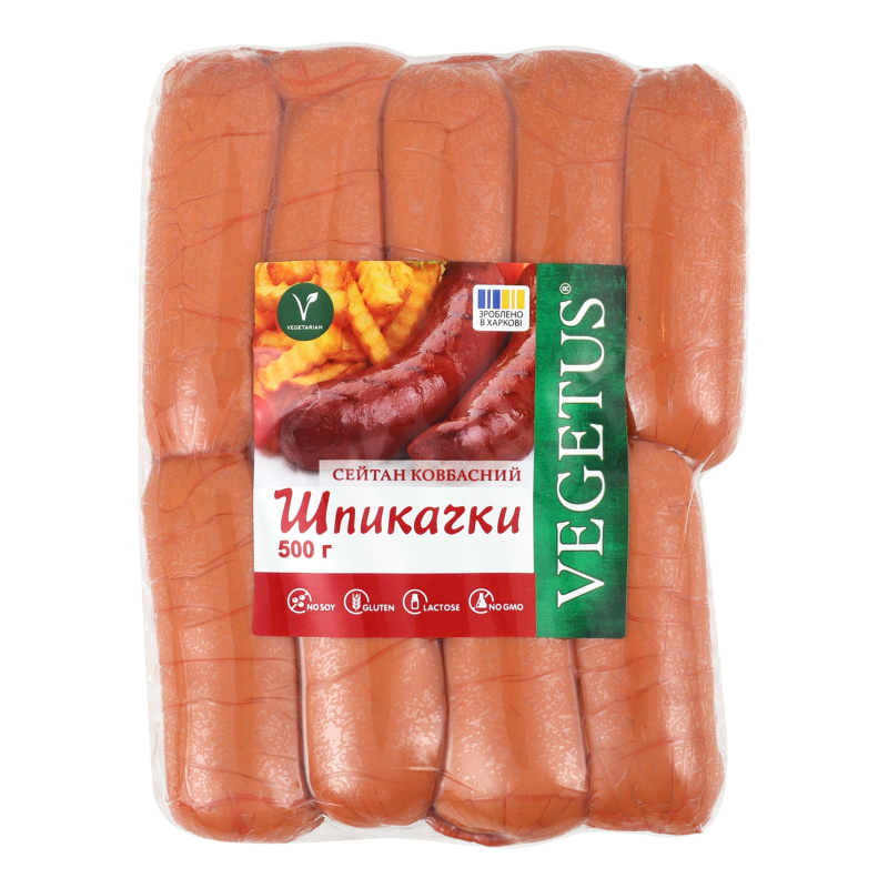 Сейтан ковбасний Шпикачки Vegetus в/у