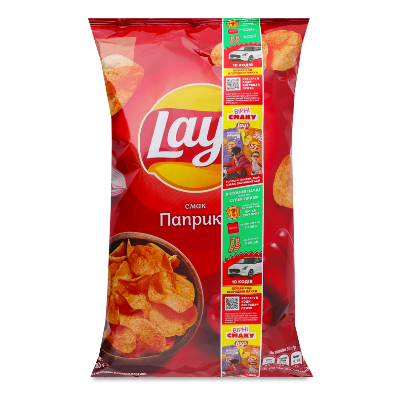 Чипси з смаком паприки 120г Lay’s