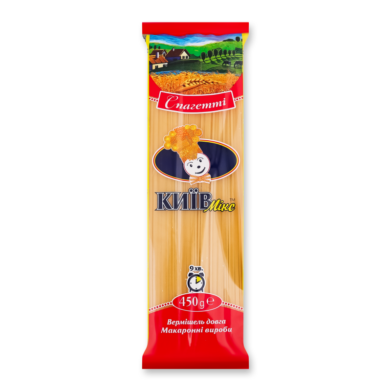 Вироби макаронні Спагетті 450г Київ Мікс