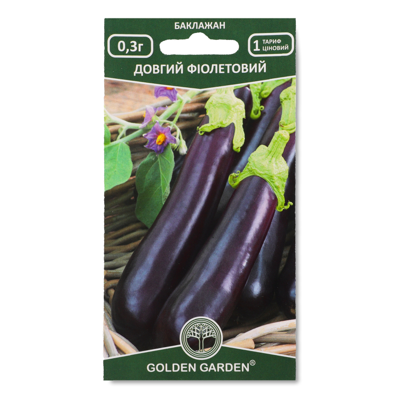 Насіння баклажан Довгий фіолетовий 0,3г Голден Гаден