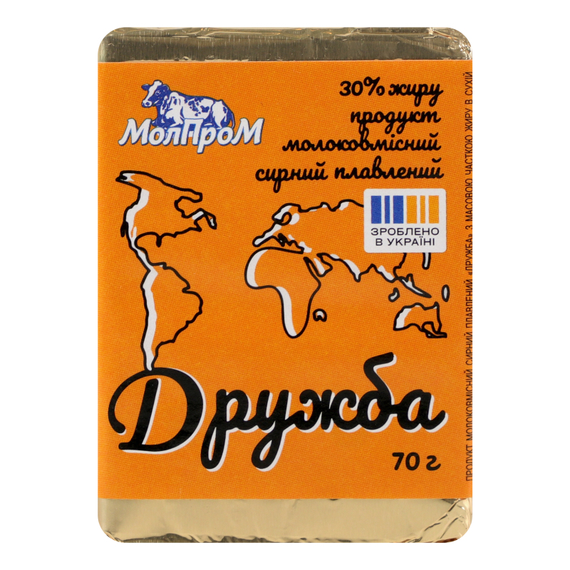 Продукт сирний 30% молоковмісний плавлений Дружба МолПром м/у