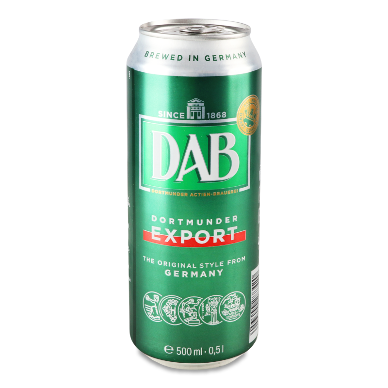 Пиво світле 5% 0,5л ж/б Dab