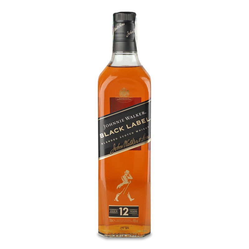 Віскі Блек Лейбл 12років 40% 0,7л Джонні Волкер