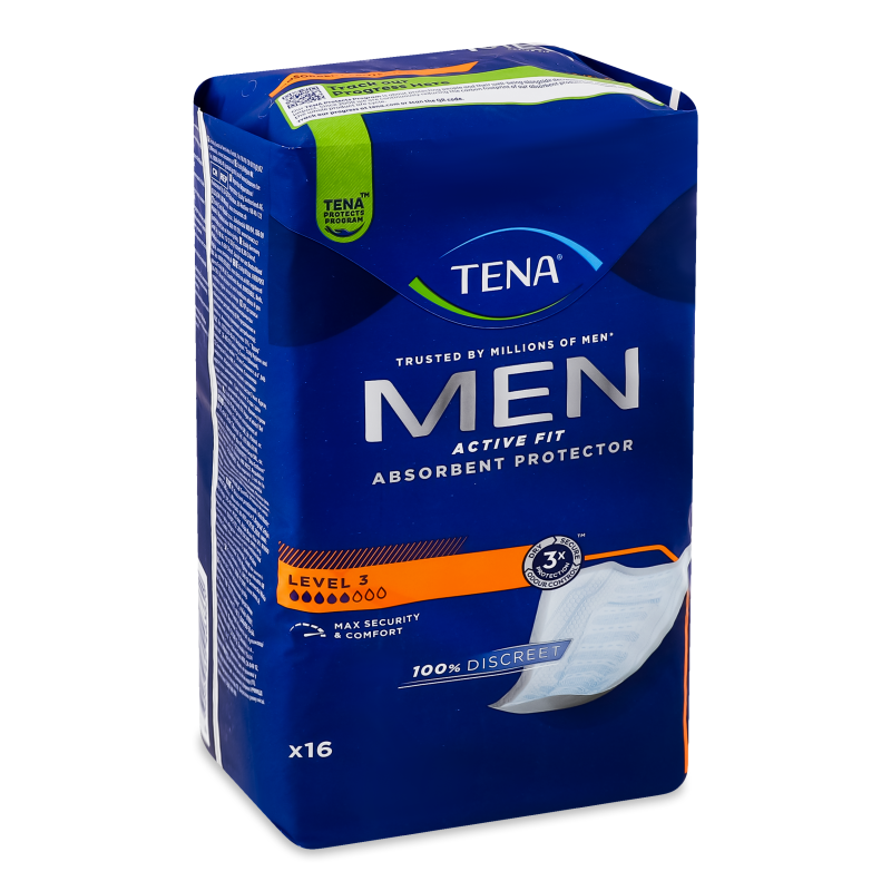 Прокладки урологічні Мен Актів Фіт левел-3 д/чоловіків 16шт Тена