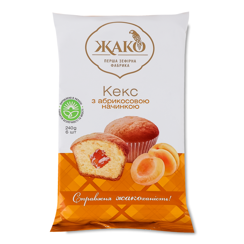 Кекс з абрикосовою начинкою 240г Жако