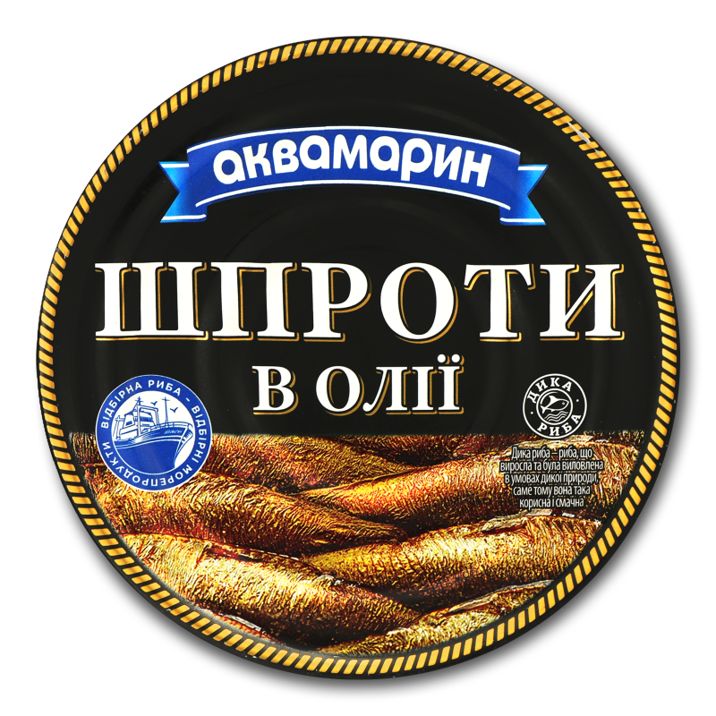 Шпроти в олії 150г ж/б Аквамарин