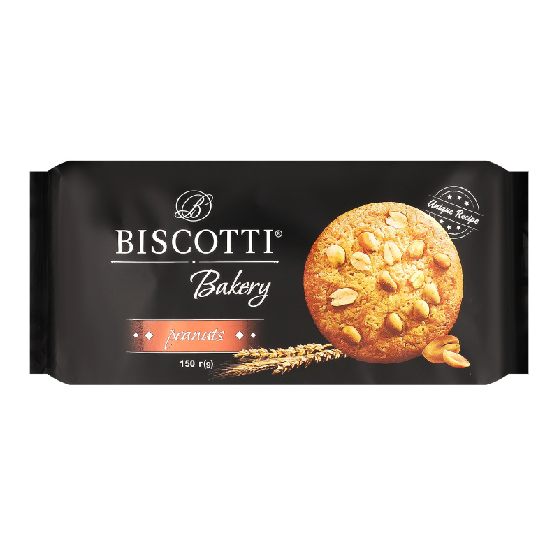 Печиво здобне пісочно-відсадне з арахісом Bakery Biscotti м/у 150г