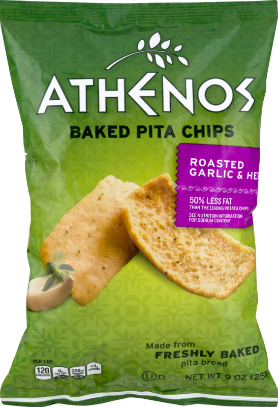 Athenos Baked Pita Chips Roasted Garlic & Herb Athenos(25400011067) customers reviews listex