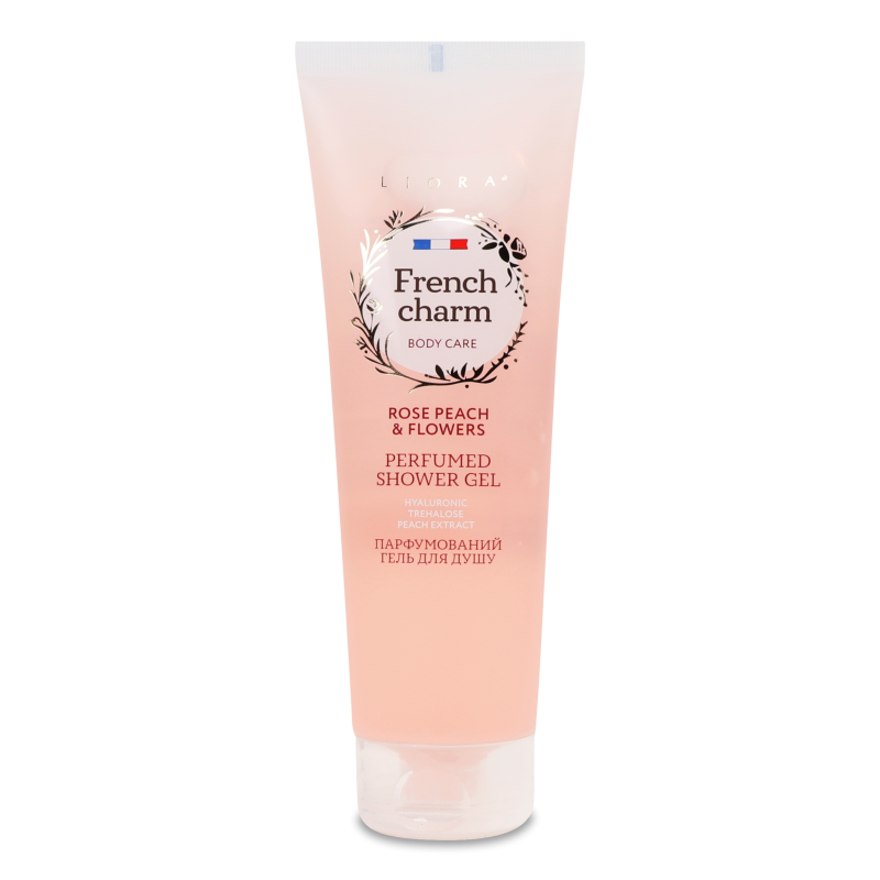 Гель д/душу Френч Шарм Троянда персик та квіти 260мл Ліора