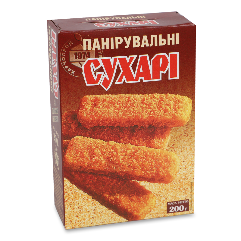 Сухарі панірувальні 200г Харчопродпакування