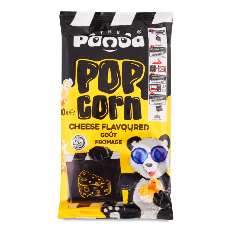 Попкорн д/мікрохвильової печі з смаком сиру 100г Солодка Панда