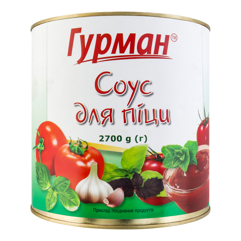 Соус томатный для пиццы Гурман ж/б 2.7кг Гурман(14820016930411): купить ...